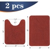 image:imageOLANLY Bathroom Rugs Sets 2 Piece Soft Absorbent Chenille Bath Mats and UShaped Contour Toilet Mat Area Rug Set Machine Washable Bath Carpet Home Decor Accessories 30x2024x20 GreyRed