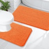 image:imageOLANLY Bathroom Rugs Sets 2 Piece Soft Absorbent Chenille Bath Mats and UShaped Contour Toilet Mat Area Rug Set Machine Washable Bath Carpet Home Decor Accessories 30x2024x20 GreyOrange