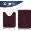 image:imageOLANLY Bathroom Rugs Sets 2 Piece Soft Absorbent Chenille Bath Mats and UShaped Contour Toilet Mat Area Rug Set Machine Washable Bath Carpet Home Decor Accessories 30x2024x20 GreyBlack Cherry