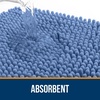 image:imageOLANLY Bathroom Rugs Sets 2 Piece Soft Absorbent Chenille Bath Mats and UShaped Contour Toilet Mat Area Rug Set Machine Washable Bath Carpet Home Decor Accessories 30x2024x20 GreyCornflower Blue