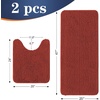 image:imageOLANLY Bathroom Rugs Sets 2 Piece Soft Absorbent Chenille Bath Mats and UShaped Contour Toilet Mat Area Rug Set Machine Washable Bath Carpet Home Decor Accessories 30x2024x20 GreyRed