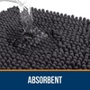 image:imageOLANLY Bathroom Rugs Sets 2 Piece Soft Absorbent Chenille Bath Mats and UShaped Contour Toilet Mat Area Rug Set Machine Washable Bath Carpet Home Decor Accessories 30x2024x20 GreyDark Grey