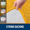 image:imageOLANLY Bathroom Rugs Sets 2 Piece Soft Absorbent Chenille Bath Mats and UShaped Contour Toilet Mat Area Rug Set Machine Washable Bath Carpet Home Decor Accessories 30x2024x20 GreyGolden Yellow