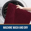 image:imageOLANLY Bathroom Rugs Sets 2 Piece Soft Absorbent Chenille Bath Mats and UShaped Contour Toilet Mat Area Rug Set Machine Washable Bath Carpet Home Decor Accessories 30x2024x20 GreyBurgundy