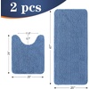 image:imageOLANLY Bathroom Rugs Sets 2 Piece Soft Absorbent Chenille Bath Mats and UShaped Contour Toilet Mat Area Rug Set Machine Washable Bath Carpet Home Decor Accessories 30x2024x20 GreyCornflower Blue
