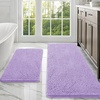 image:imageOLANLY Bathroom Rugs Sets 2 Piece Soft Absorbent Chenille Bath Mats and UShaped Contour Toilet Mat Area Rug Set Machine Washable Bath Carpet Home Decor Accessories 30x2024x20 GreyLavender