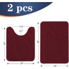 image:imageOLANLY Bathroom Rugs Sets 2 Piece Soft Absorbent Chenille Bath Mats and UShaped Contour Toilet Mat Area Rug Set Machine Washable Bath Carpet Home Decor Accessories 30x2024x20 GreyBurgundy