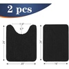 image:imageOLANLY Bathroom Rugs Sets 2 Piece Soft Absorbent Chenille Bath Mats and UShaped Contour Toilet Mat Area Rug Set Machine Washable Bath Carpet Home Decor Accessories 30x2024x20 GreyBlack