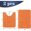 image:imageOLANLY Bathroom Rugs Sets 2 Piece Soft Absorbent Chenille Bath Mats and UShaped Contour Toilet Mat Area Rug Set Machine Washable Bath Carpet Home Decor Accessories 30x2024x20 GreyOrange