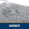 image:imageOLANLY Bathroom Rugs Sets 2 Piece Soft Absorbent Chenille Bath Mats and UShaped Contour Toilet Mat Area Rug Set Machine Washable Bath Carpet Home Decor Accessories 30x2024x20 GreyLight Grey