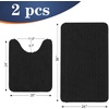 image:imageOLANLY Bathroom Rugs Sets 2 Piece Soft Absorbent Chenille Bath Mats and UShaped Contour Toilet Mat Area Rug Set Machine Washable Bath Carpet Home Decor Accessories 30x2024x20 GreyBlack