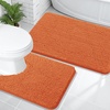 image:imageOLANLY Bathroom Rugs Sets 2 Piece Soft Absorbent Chenille Bath Mats and UShaped Contour Toilet Mat Area Rug Set Machine Washable Bath Carpet Home Decor Accessories 30x2024x20 GreyClay