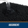 image:imageOLANLY Bathroom Rugs Sets 2 Piece Soft Absorbent Chenille Bath Mats and UShaped Contour Toilet Mat Area Rug Set Machine Washable Bath Carpet Home Decor Accessories 30x2024x20 GreyBlack