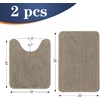 image:imageOLANLY Bathroom Rugs Sets 2 Piece Soft Absorbent Chenille Bath Mats and UShaped Contour Toilet Mat Area Rug Set Machine Washable Bath Carpet Home Decor Accessories 30x2024x20 GreyWarm Taupe