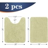 image:imageOLANLY Bathroom Rugs Sets 2 Piece Soft Absorbent Chenille Bath Mats and UShaped Contour Toilet Mat Area Rug Set Machine Washable Bath Carpet Home Decor Accessories 30x2024x20 GreyVanilla