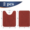 image:imageOLANLY Bathroom Rugs Sets 2 Piece Soft Absorbent Chenille Bath Mats and UShaped Contour Toilet Mat Area Rug Set Machine Washable Bath Carpet Home Decor Accessories 30x2024x20 GreyRed