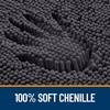 image:imageOLANLY Bathroom Rugs Sets 2 Piece Soft Absorbent Chenille Bath Mats and UShaped Contour Toilet Mat Area Rug Set Machine Washable Bath Carpet Home Decor Accessories 30x2024x20 GreyDark Grey