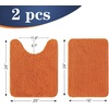 image:imageOLANLY Bathroom Rugs Sets 2 Piece Soft Absorbent Chenille Bath Mats and UShaped Contour Toilet Mat Area Rug Set Machine Washable Bath Carpet Home Decor Accessories 30x2024x20 GreyClay