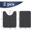 image:imageOLANLY Bathroom Rugs Sets 2 Piece Soft Absorbent Chenille Bath Mats and UShaped Contour Toilet Mat Area Rug Set Machine Washable Bath Carpet Home Decor Accessories 30x2024x20 GreyDark Grey