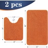 image:imageOLANLY Bathroom Rugs Sets 2 Piece Soft Absorbent Chenille Bath Mats and UShaped Contour Toilet Mat Area Rug Set Machine Washable Bath Carpet Home Decor Accessories 30x2024x20 GreyClay