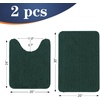 image:imageOLANLY Bathroom Rugs Sets 2 Piece Soft Absorbent Chenille Bath Mats and UShaped Contour Toilet Mat Area Rug Set Machine Washable Bath Carpet Home Decor Accessories 30x2024x20 GreyBlackish Green