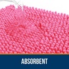 image:imageOLANLY Bathroom Rugs Sets 2 Piece Soft Absorbent Chenille Bath Mats and UShaped Contour Toilet Mat Area Rug Set Machine Washable Bath Carpet Home Decor Accessories 30x2024x20 GreyHot Pink