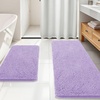 image:imageOLANLY Bathroom Rugs Sets 2 Piece Soft Absorbent Chenille Bath Mats and UShaped Contour Toilet Mat Area Rug Set Machine Washable Bath Carpet Home Decor Accessories 30x2024x20 GreyLavender
