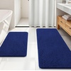 image:imageOLANLY Bathroom Rugs Sets 2 Piece Soft Absorbent Chenille Bath Mats and UShaped Contour Toilet Mat Area Rug Set Machine Washable Bath Carpet Home Decor Accessories 30x2024x20 GreyNavy