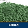 image:imageOLANLY Bathroom Rugs Sets 2 Piece Soft Absorbent Chenille Bath Mats and UShaped Contour Toilet Mat Area Rug Set Machine Washable Bath Carpet Home Decor Accessories 30x2024x20 GreyOlive Green