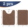 image:imageOLANLY Bathroom Rugs Sets 2 Piece Soft Absorbent Chenille Bath Mats and UShaped Contour Toilet Mat Area Rug Set Machine Washable Bath Carpet Home Decor Accessories 30x2024x20 GreyMocha