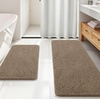 image:imageOLANLY Bathroom Rugs Sets 2 Piece Soft Absorbent Chenille Bath Mats and UShaped Contour Toilet Mat Area Rug Set Machine Washable Bath Carpet Home Decor Accessories 30x2024x20 GreyTan