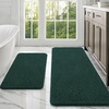 image:imageOLANLY Bathroom Rugs Sets 2 Piece Soft Absorbent Chenille Bath Mats and UShaped Contour Toilet Mat Area Rug Set Machine Washable Bath Carpet Home Decor Accessories 30x2024x20 GreyBlackish Green
