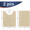 image:imageOLANLY Bathroom Rugs Sets 2 Piece Soft Absorbent Chenille Bath Mats and UShaped Contour Toilet Mat Area Rug Set Machine Washable Bath Carpet Home Decor Accessories 30x2024x20 GreyBeige