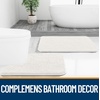 image:imageOLANLY Bathroom Rugs Sets 2 Piece Soft Absorbent Chenille Bath Mats and UShaped Contour Toilet Mat Area Rug Set Machine Washable Bath Carpet Home Decor Accessories 30x2024x20 GreyIvory