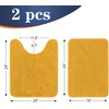 image:imageOLANLY Bathroom Rugs Sets 2 Piece Soft Absorbent Chenille Bath Mats and UShaped Contour Toilet Mat Area Rug Set Machine Washable Bath Carpet Home Decor Accessories 30x2024x20 GreyGolden Yellow