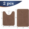 image:imageOLANLY Bathroom Rugs Sets 2 Piece Soft Absorbent Chenille Bath Mats and UShaped Contour Toilet Mat Area Rug Set Machine Washable Bath Carpet Home Decor Accessories 30x2024x20 GreyMocha