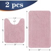 image:imageOLANLY Bathroom Rugs Sets 2 Piece Soft Absorbent Chenille Bath Mats and UShaped Contour Toilet Mat Area Rug Set Machine Washable Bath Carpet Home Decor Accessories 30x2024x20 GreyDusty Rose