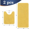 image:imageOLANLY Bathroom Rugs Sets 2 Piece Soft Absorbent Chenille Bath Mats and UShaped Contour Toilet Mat Area Rug Set Machine Washable Bath Carpet Home Decor Accessories 30x2024x20 GreyYellow