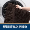 image:imageOLANLY Bathroom Rugs Sets 2 Piece Soft Absorbent Chenille Bath Mats and UShaped Contour Toilet Mat Area Rug Set Machine Washable Bath Carpet Home Decor Accessories 30x2024x20 GreyBrown