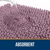 image:imageOLANLY Bathroom Rugs Sets 2 Piece Soft Absorbent Chenille Bath Mats and UShaped Contour Toilet Mat Area Rug Set Machine Washable Bath Carpet Home Decor Accessories 30x2024x20 GreyDeep Plum