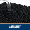 image:imageOLANLY Bathroom Rugs Sets 2 Piece Soft Absorbent Chenille Bath Mats and UShaped Contour Toilet Mat Area Rug Set Machine Washable Bath Carpet Home Decor Accessories 30x2024x20 GreyBlack