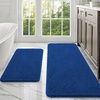 image:imageOLANLY Bathroom Rugs Sets 2 Piece Soft Absorbent Chenille Bath Mats and UShaped Contour Toilet Mat Area Rug Set Machine Washable Bath Carpet Home Decor Accessories 30x2024x20 GreyRoyal Blue