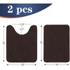 image:imageOLANLY Bathroom Rugs Sets 2 Piece Soft Absorbent Chenille Bath Mats and UShaped Contour Toilet Mat Area Rug Set Machine Washable Bath Carpet Home Decor Accessories 30x2024x20 GreyBrown