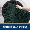 image:imageOLANLY Bathroom Rugs Sets 2 Piece Soft Absorbent Chenille Bath Mats and UShaped Contour Toilet Mat Area Rug Set Machine Washable Bath Carpet Home Decor Accessories 30x2024x20 GreyBlackish Green