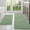 image:imageOLANLY Bathroom Rugs Sets 2 Piece Soft Absorbent Chenille Bath Mats and UShaped Contour Toilet Mat Area Rug Set Machine Washable Bath Carpet Home Decor Accessories 30x2024x20 GreySage Green