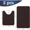 image:imageOLANLY Bathroom Rugs Sets 2 Piece Soft Absorbent Chenille Bath Mats and UShaped Contour Toilet Mat Area Rug Set Machine Washable Bath Carpet Home Decor Accessories 30x2024x20 GreyBrown
