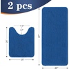 image:imageOLANLY Bathroom Rugs Sets 2 Piece Soft Absorbent Chenille Bath Mats and UShaped Contour Toilet Mat Area Rug Set Machine Washable Bath Carpet Home Decor Accessories 30x2024x20 GreyDeep Navy Blue