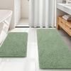 image:imageOLANLY Bathroom Rugs Sets 2 Piece Soft Absorbent Chenille Bath Mats and UShaped Contour Toilet Mat Area Rug Set Machine Washable Bath Carpet Home Decor Accessories 30x2024x20 GreySage Green