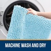 image:imageOLANLY Bathroom Rugs Sets 2 Piece Soft Absorbent Chenille Bath Mats and UShaped Contour Toilet Mat Area Rug Set Machine Washable Bath Carpet Home Decor Accessories 30x2024x20 GreySky Blue