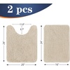 image:imageOLANLY Bathroom Rugs Sets 2 Piece Soft Absorbent Chenille Bath Mats and UShaped Contour Toilet Mat Area Rug Set Machine Washable Bath Carpet Home Decor Accessories 30x2024x20 GreySand
